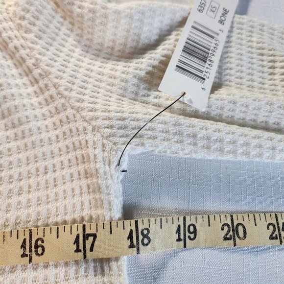 Tribal Jeans Women's Top Size XS‎ Bone Waffle Embroidery Detail Long Sleeve New - Picture 13 of 16